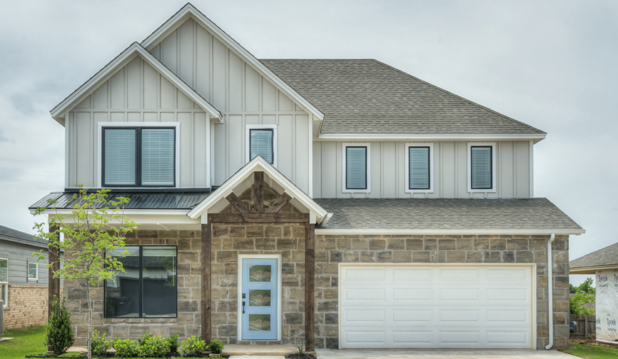 New construction home exterior