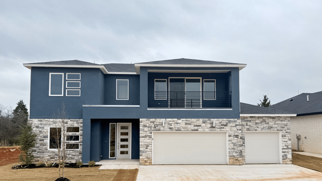 New home with a balcony on the front